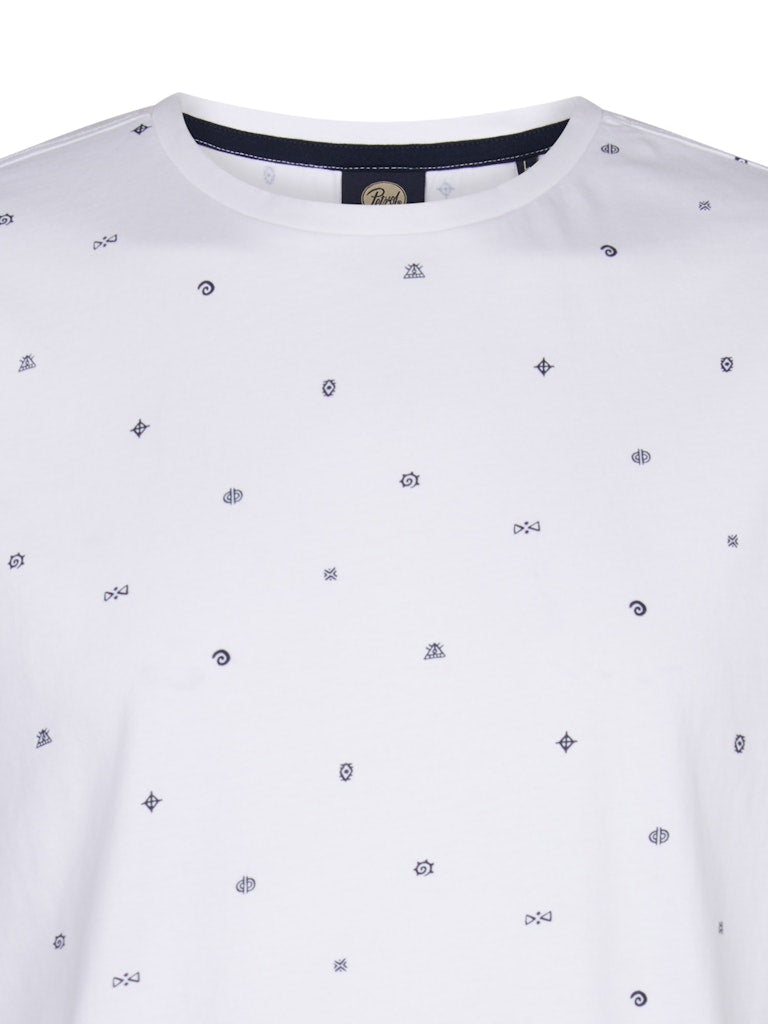 Men T-shirt Ss Aop - Wit Dessin