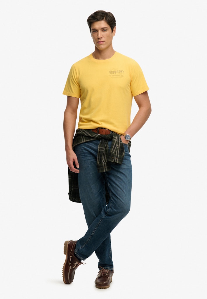 Outdoor Moutain Relaxed Tee - Licht Geel