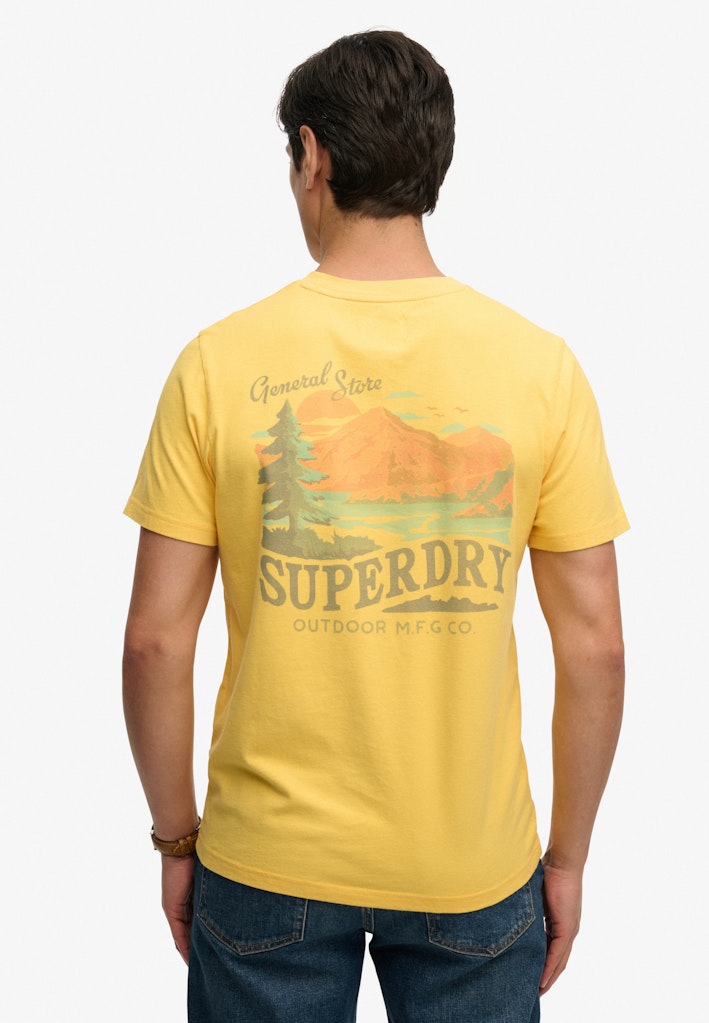 Outdoor Moutain Relaxed Tee - Licht Geel