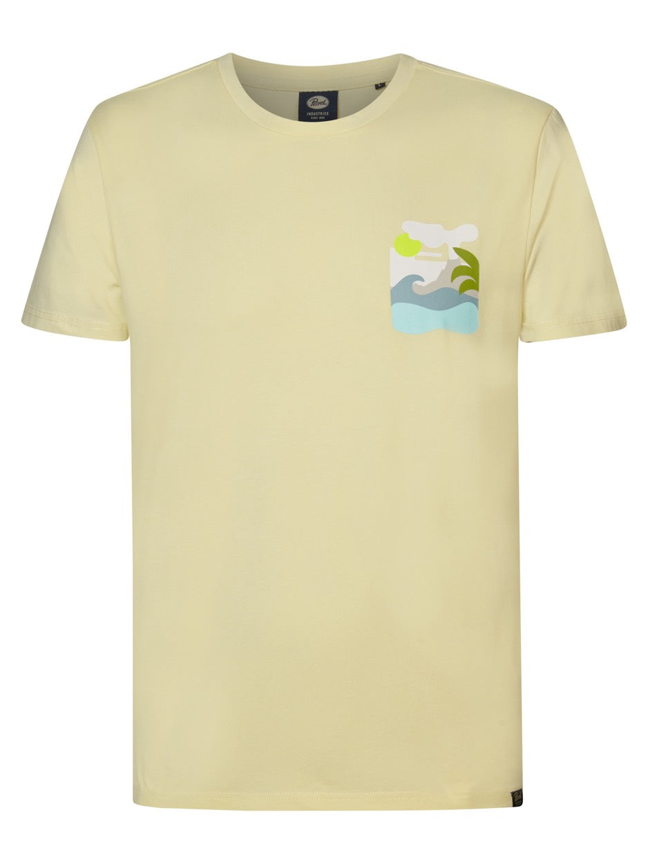 Men T-shirt Ss - Licht Geel