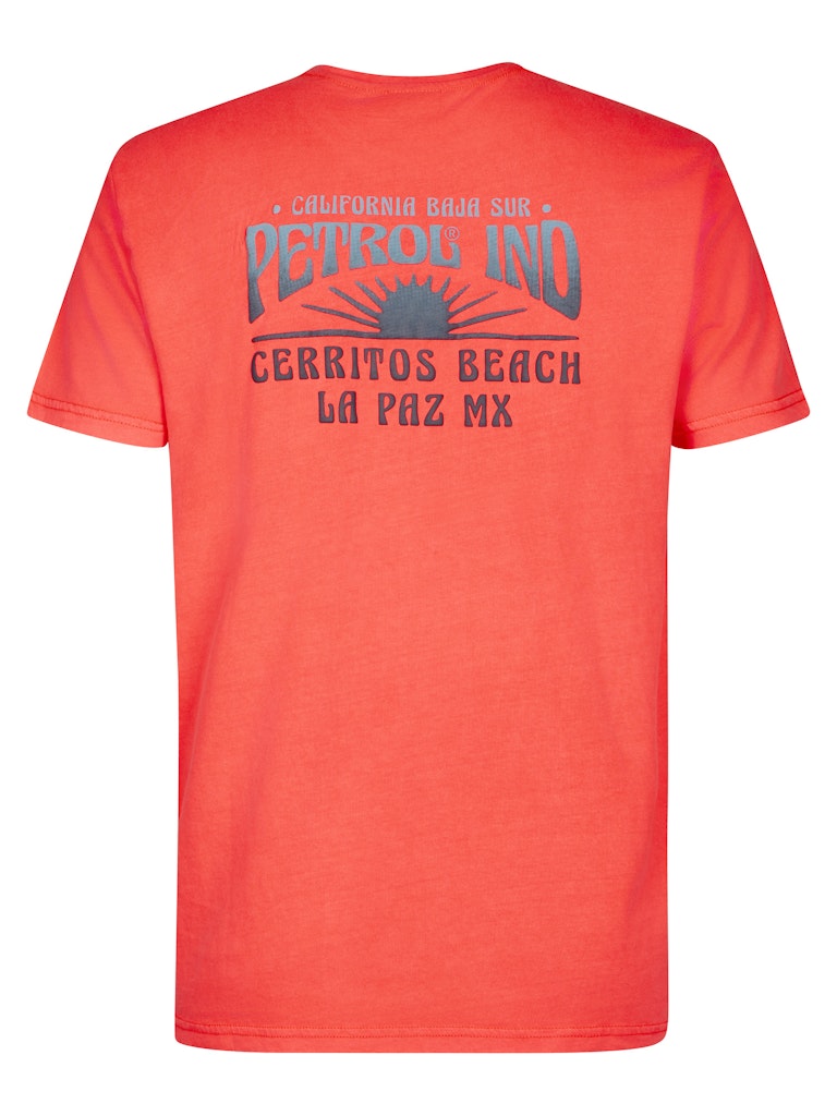Men T-shirt Ss Classic Print - Neon Oranje