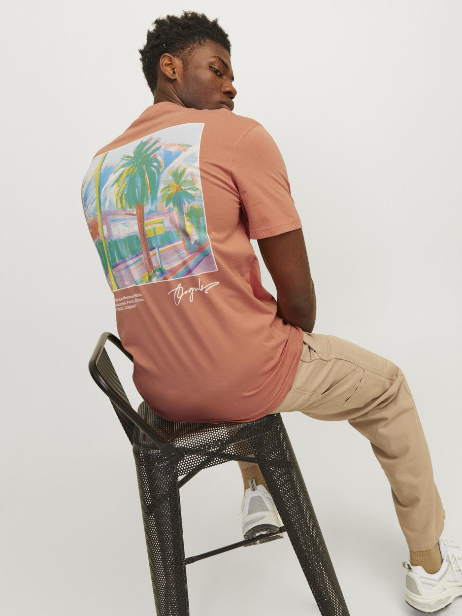 Joraruba Landscape Tee Ss Crew Neck - Oranje