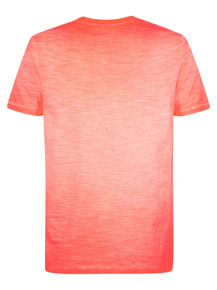 Men T-shirt Ss V-neck - Oranje Dessin