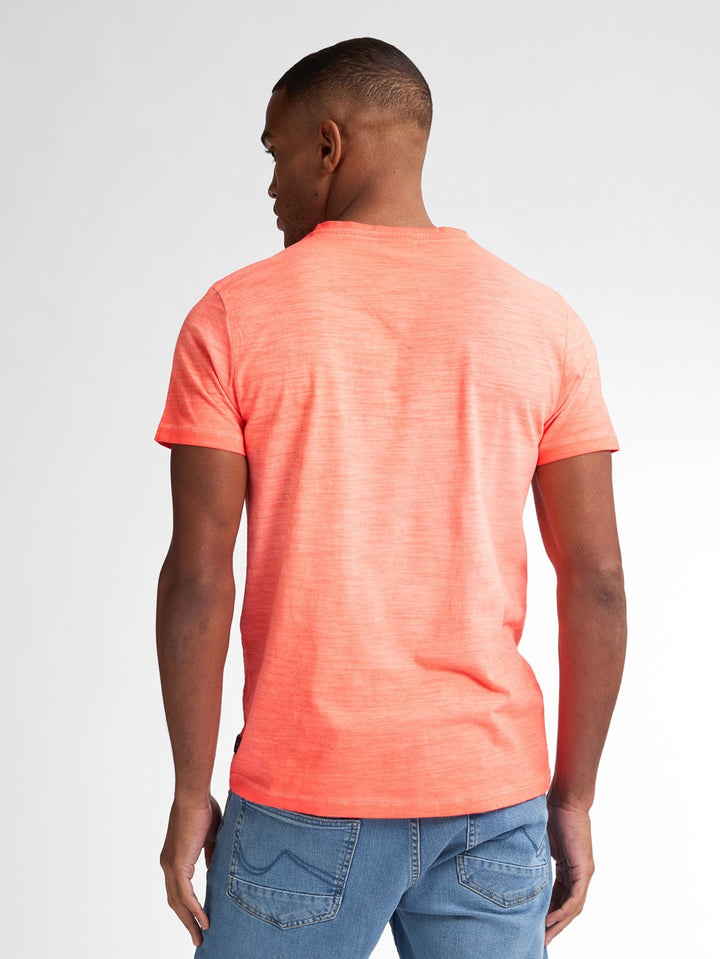Men T-shirt Ss V-neck - Oranje Dessin