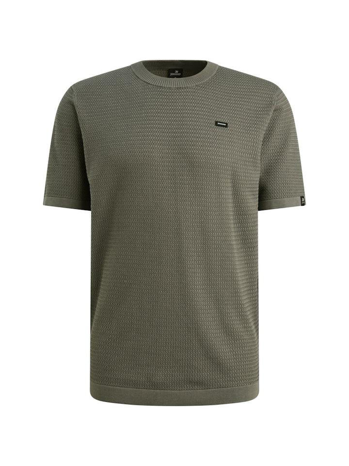 Short Sleeve R-neck Cotton Modal - Groen