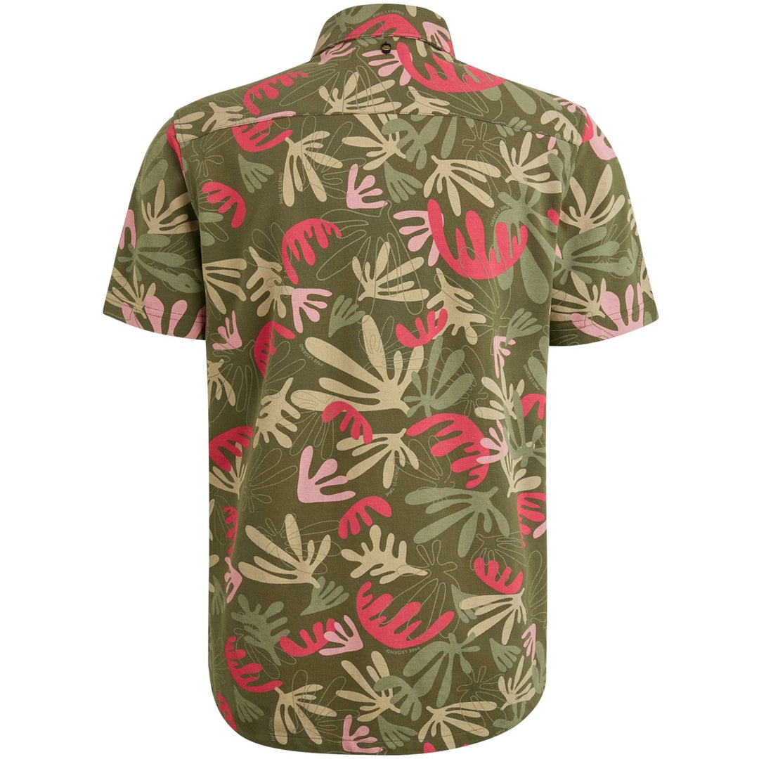 Short Sleeve Shirt Print On Jersey - Groen
