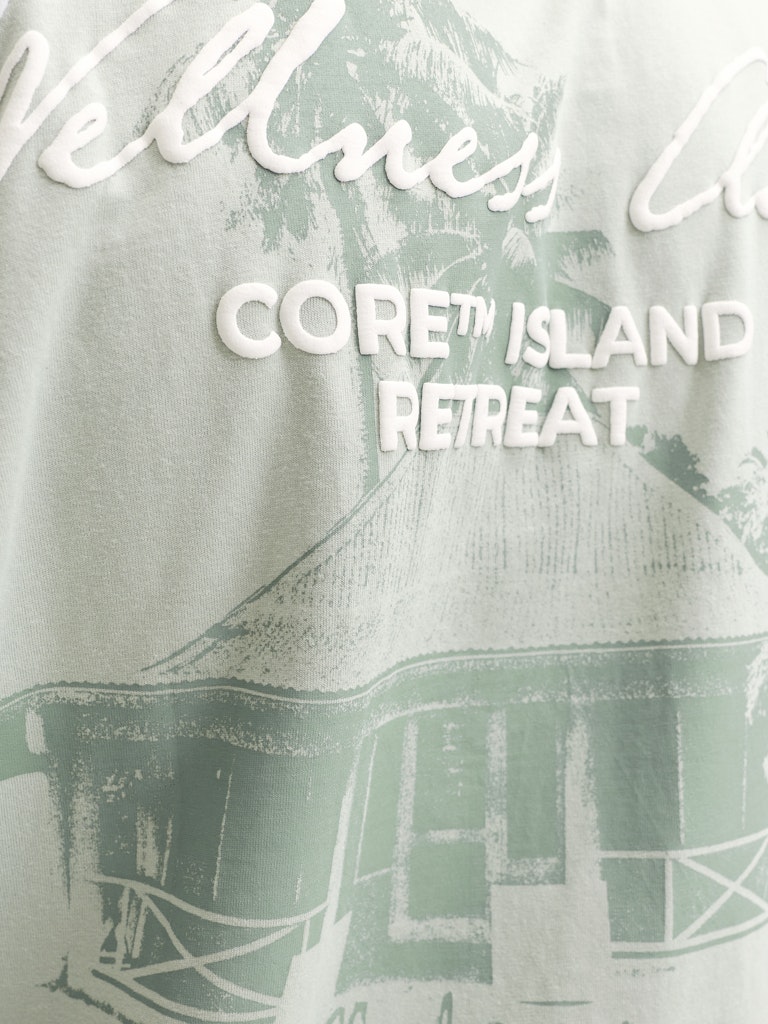 Jcoeterna Script Back Print Tee Ss Sa26 - Mint