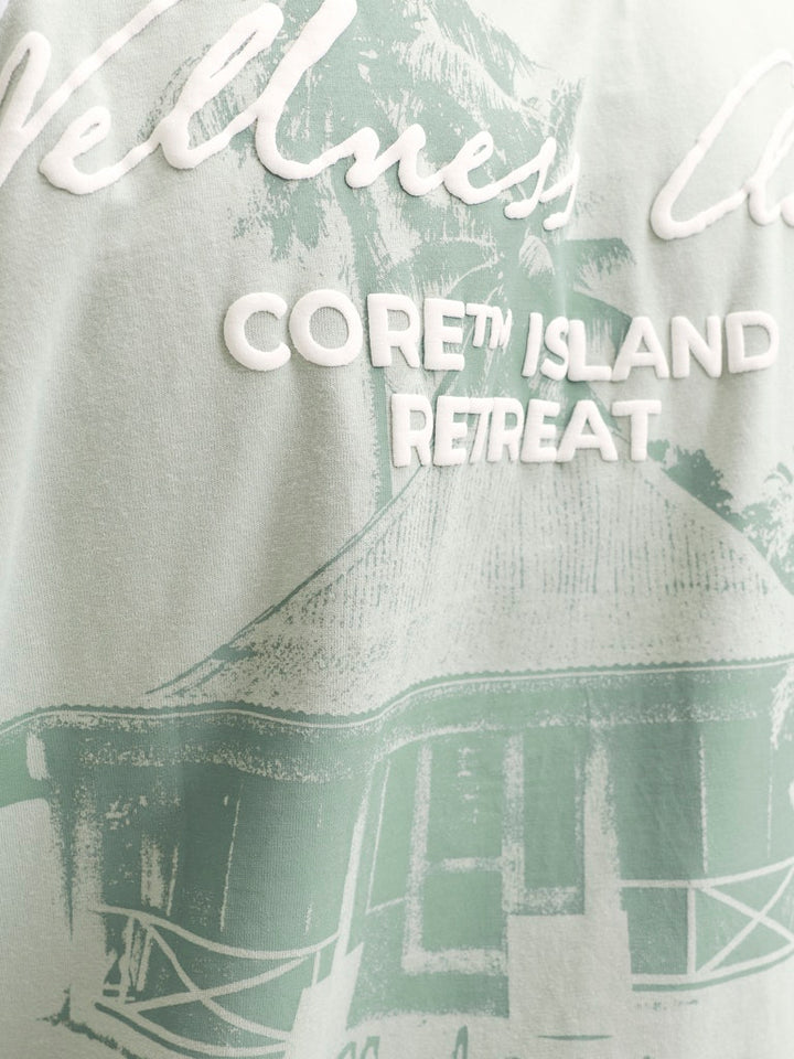 Jcoeterna Script Back Print Tee Ss Sa26 - Mint