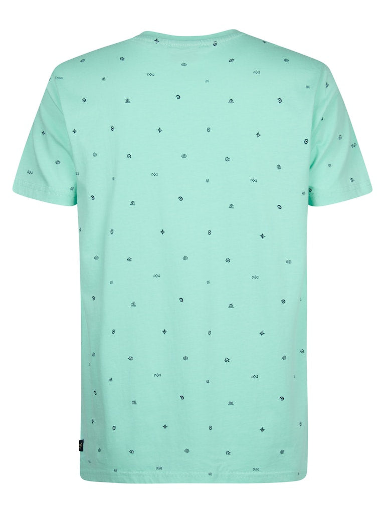 Men T-shirt Ss Aop - Mint
