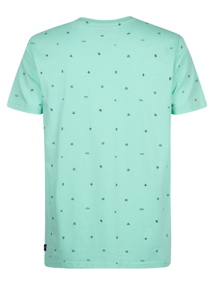 Men T-shirt Ss Aop - Mint