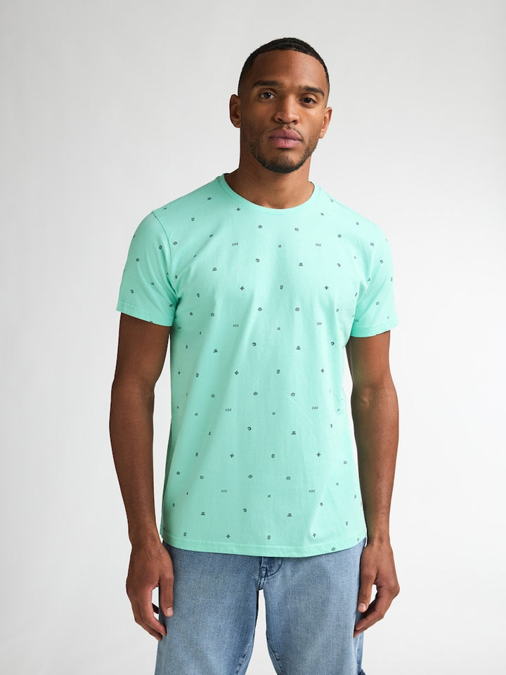 Men T-shirt Ss Aop - Mint