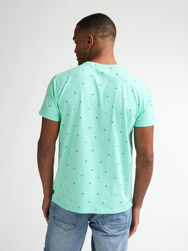 Men T-shirt Ss Aop - Mint