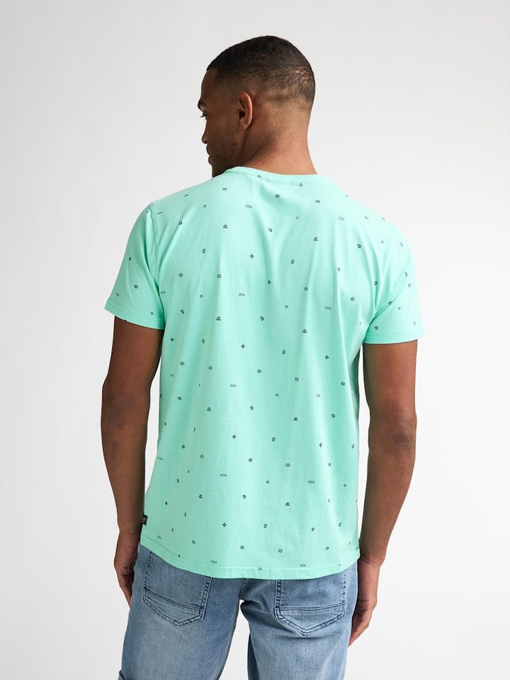 Men T-shirt Ss Aop - Mint