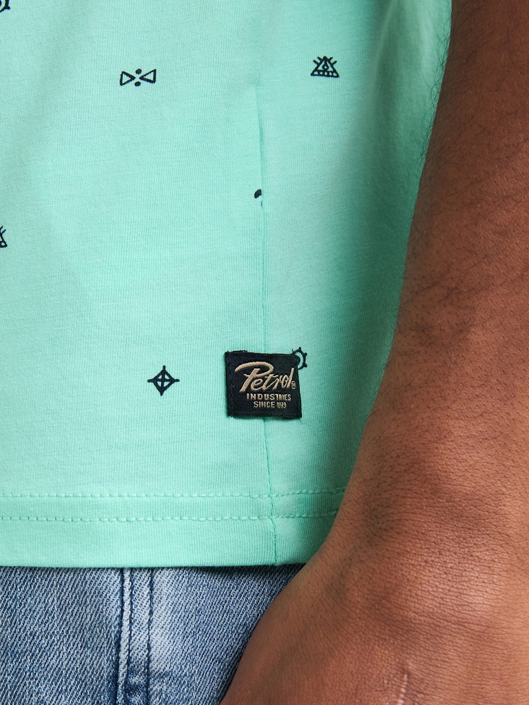Men T-shirt Ss Aop - Mint