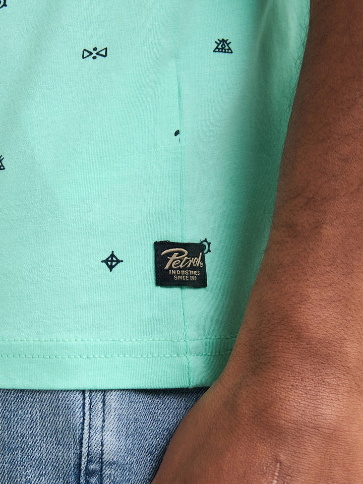 Men T-shirt Ss Aop - Mint