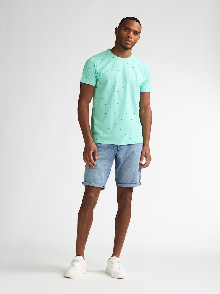 Men T-shirt Ss Aop - Mint