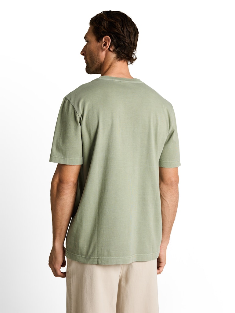 Garment Dyed T-shirt Pocket - Olijf