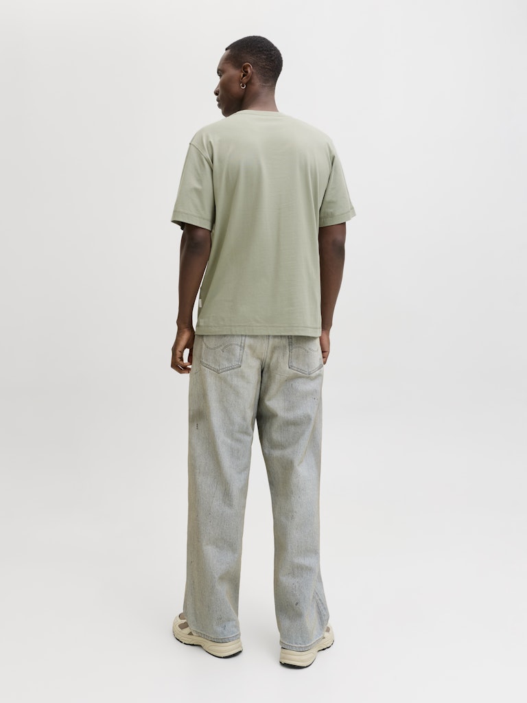 Jornorrebro Emb Tee Ss Crew Neck Noos - Olijf