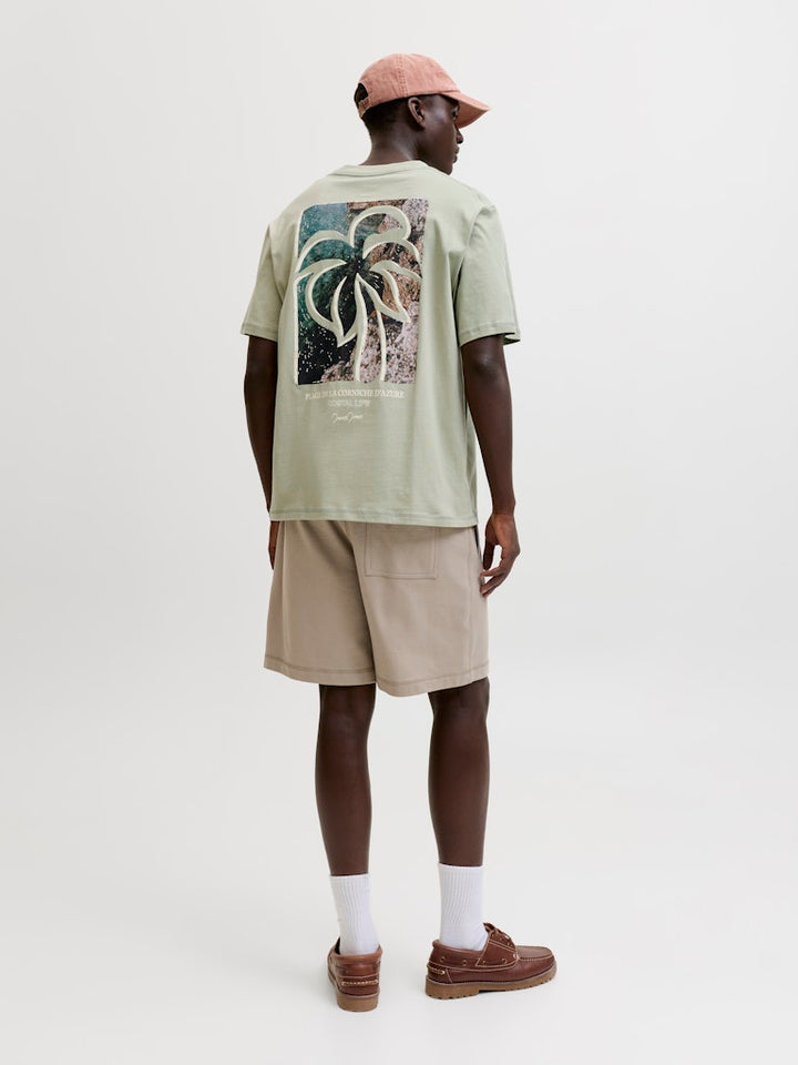 Jorhyeres Back Element Tee Ss Crew - Olijf