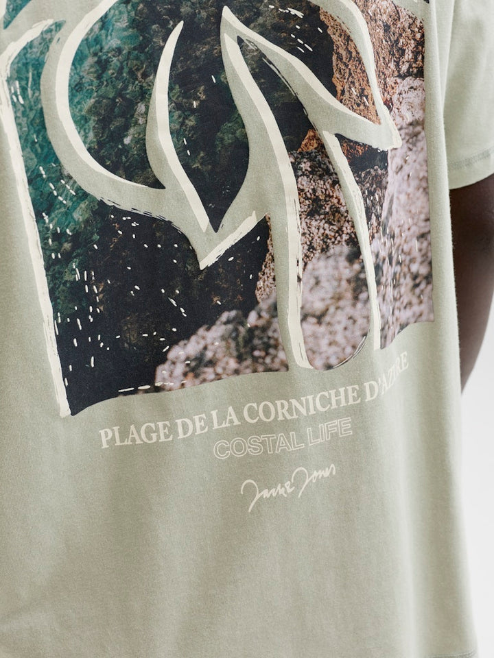 Jorhyeres Back Element Tee Ss Crew - Olijf