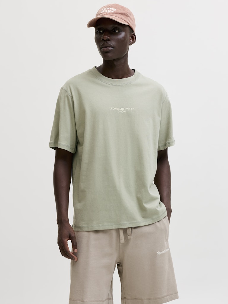 Jorhyeres Back Element Tee Ss Crew - Olijf