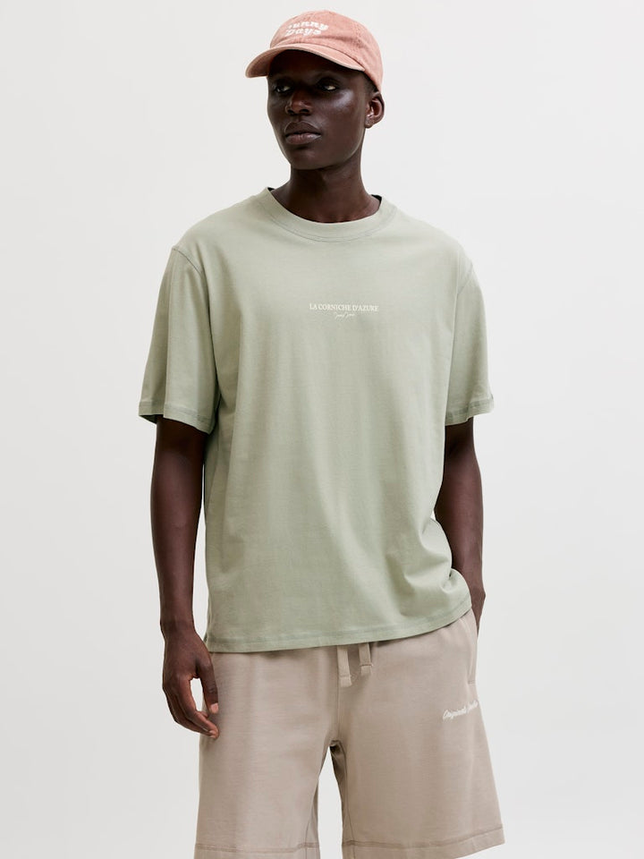 Jorhyeres Back Element Tee Ss Crew - Olijf