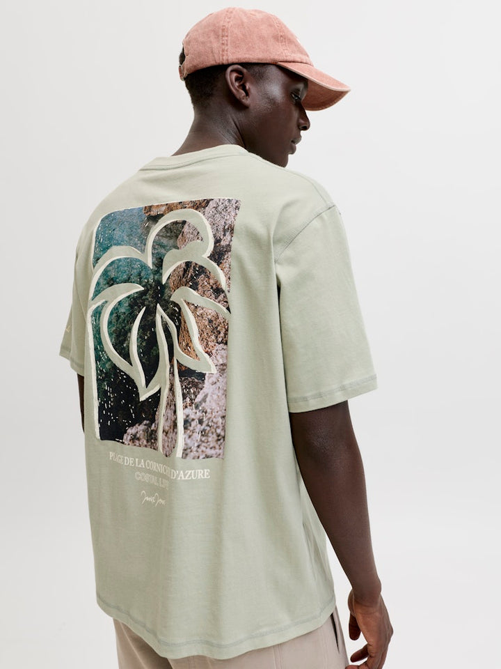 Jorhyeres Back Element Tee Ss Crew - Olijf
