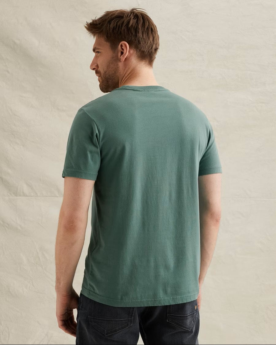 Short Sleeve R-neck Big Art Packag - Olijf