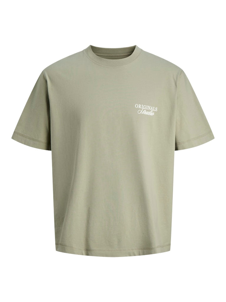 Jornorrebro Typo Tee Ss Crew Neck Noos - Olijf