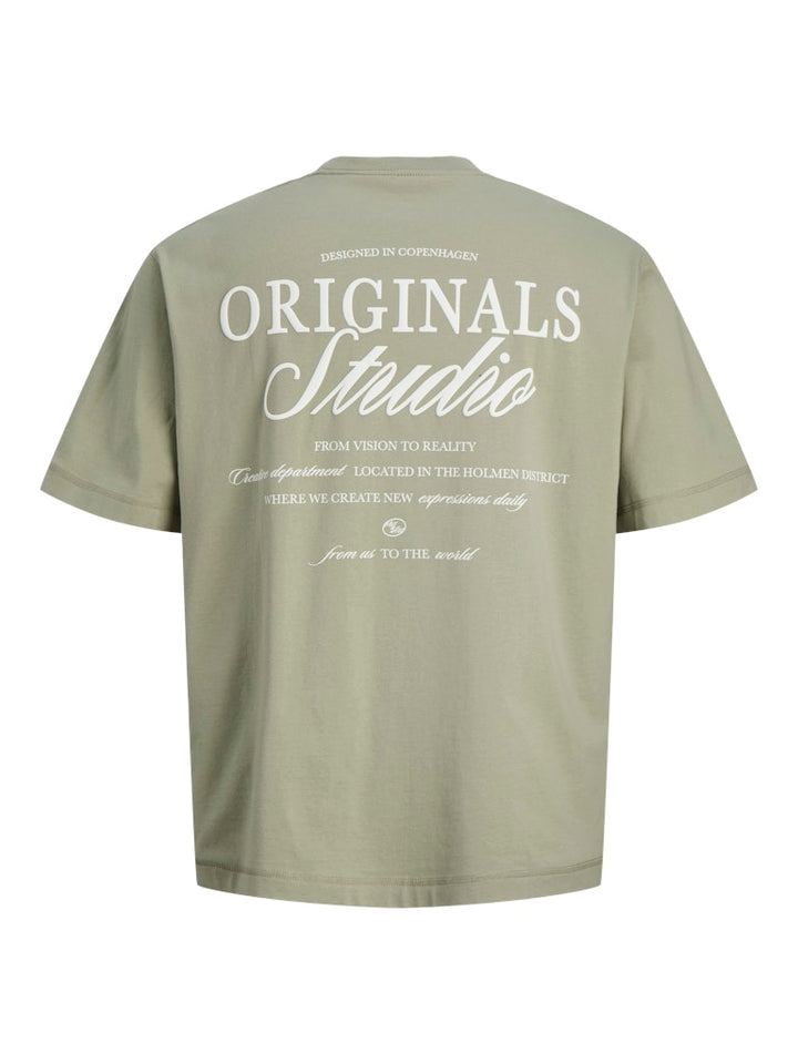 Jornorrebro Typo Tee Ss Crew Neck Noos - Olijf
