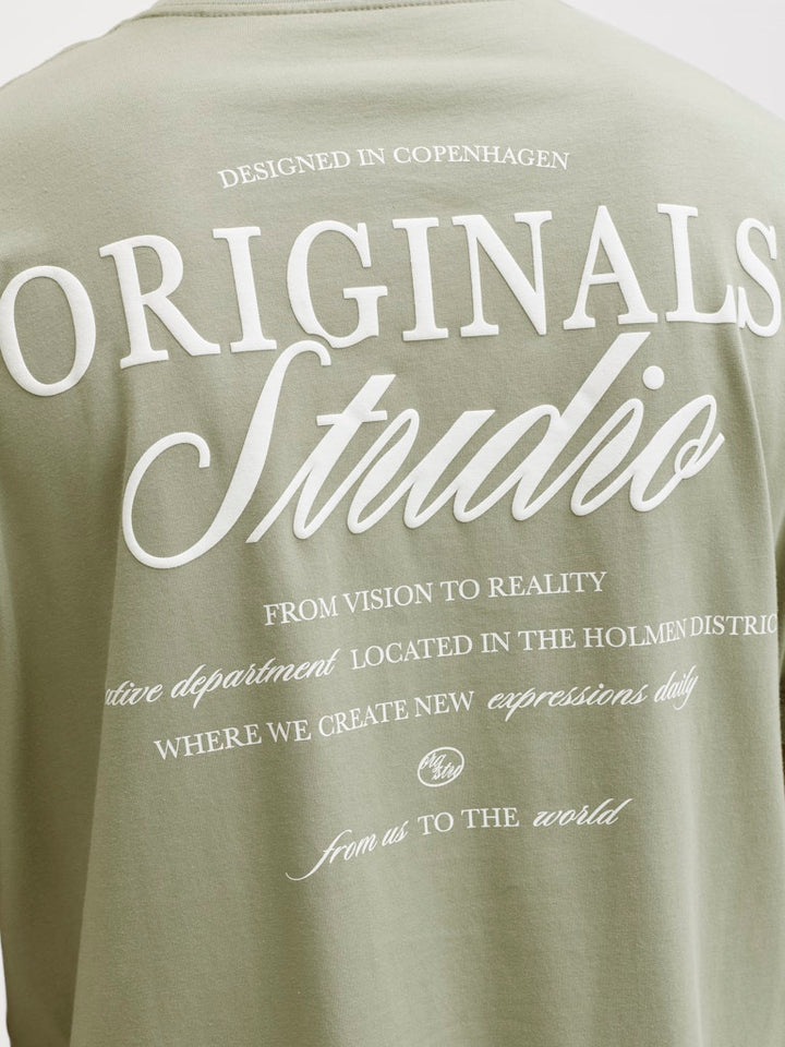 Jornorrebro Typo Tee Ss Crew Neck Noos - Olijf