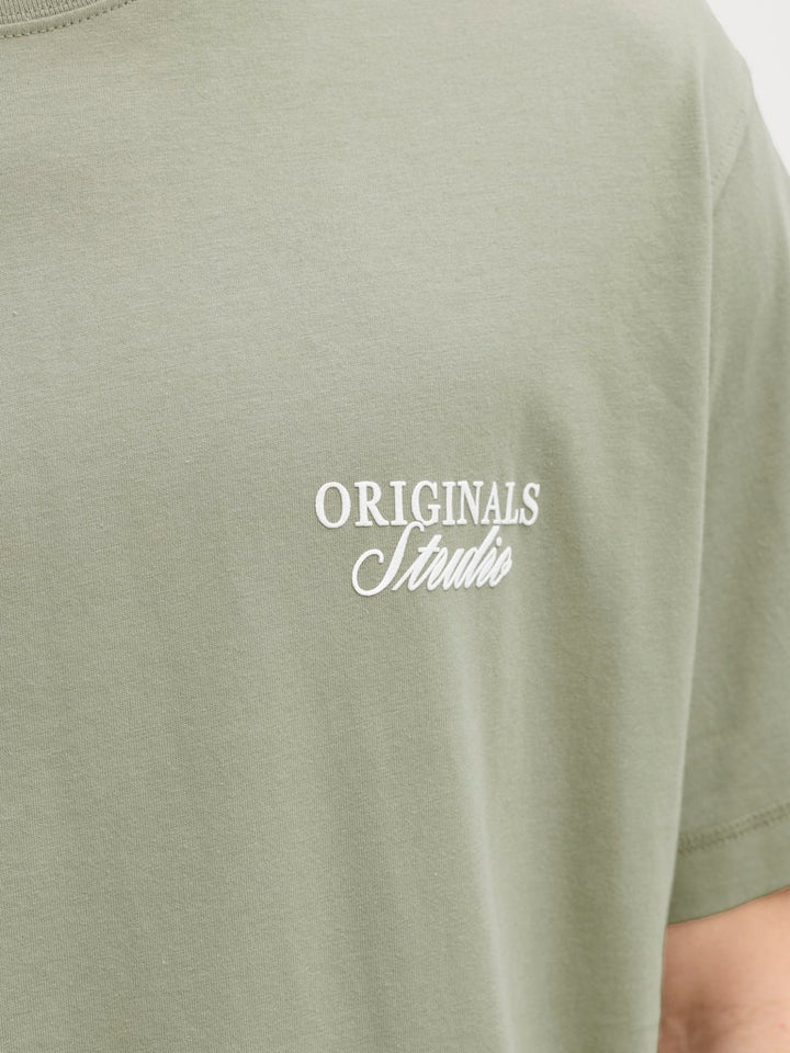 Jornorrebro Typo Tee Ss Crew Neck Noos - Olijf