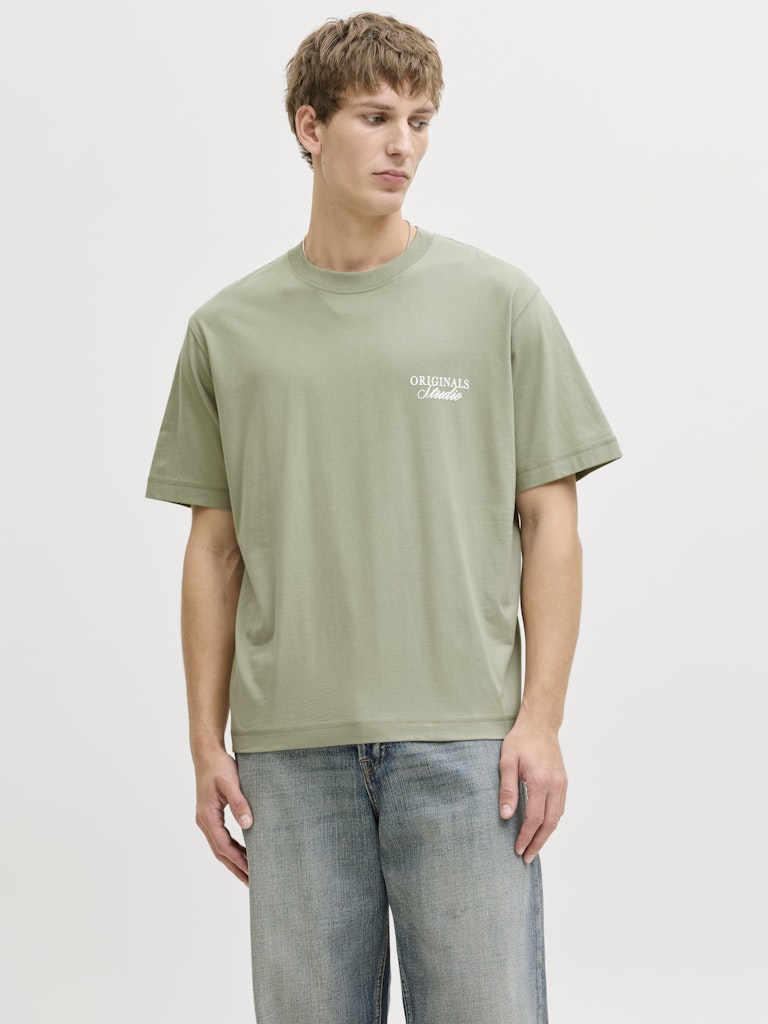 Jornorrebro Typo Tee Ss Crew Neck Noos - Olijf