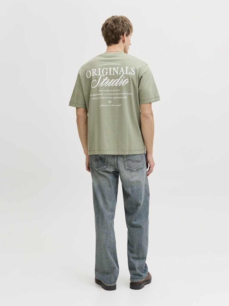 Jornorrebro Typo Tee Ss Crew Neck Noos - Olijf