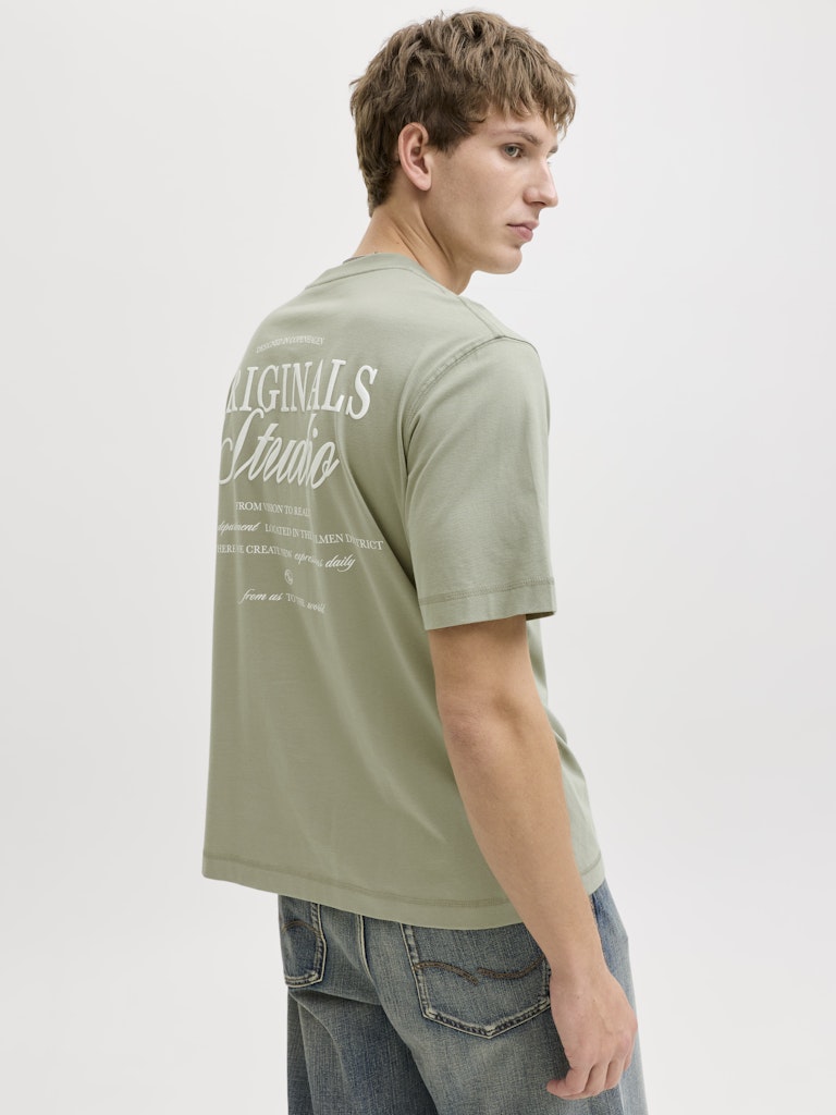 Jornorrebro Typo Tee Ss Crew Neck Noos - Olijf
