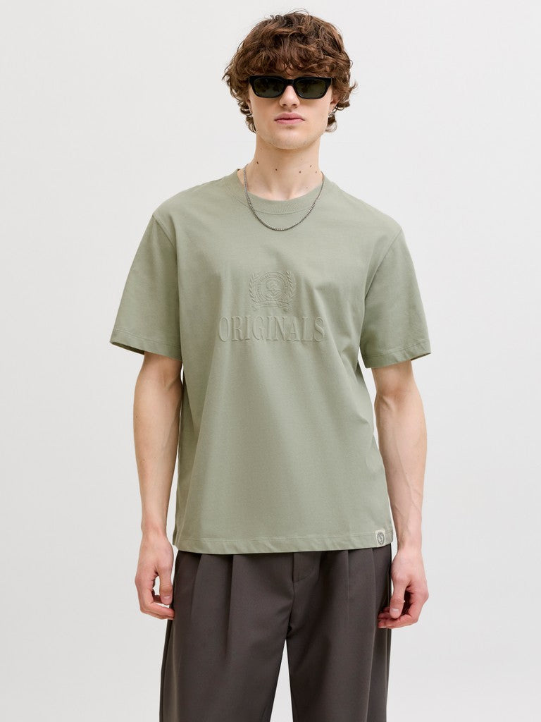 Jorfrederiksberg Monogram Tee Ss Cn Sn - Olijf