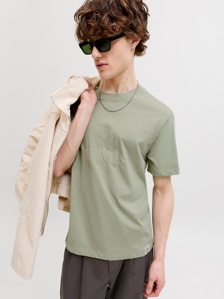 Jorfrederiksberg Monogram Tee Ss Cn Sn - Olijf