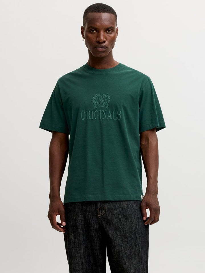 Jorfrederiksberg Monogram Tee Ss Cn Sn - Olijf
