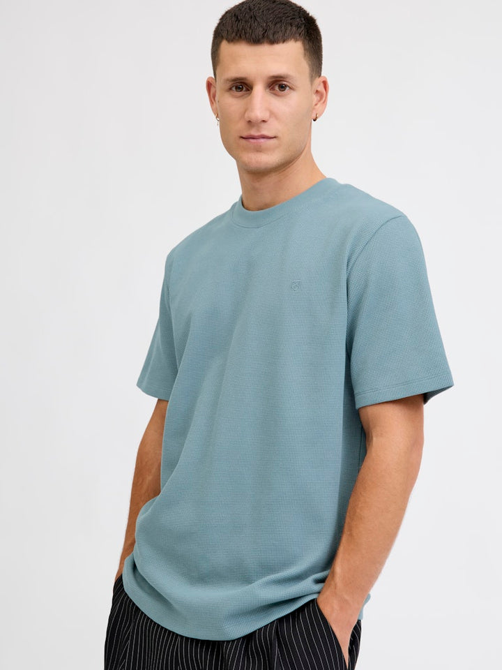 Jprblaleo Ss Structure Tee - Oud Groen