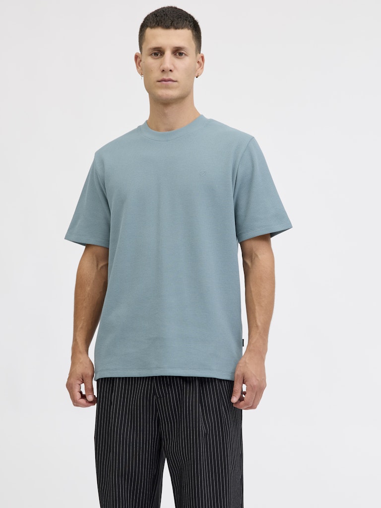 Jprblaleo Ss Structure Tee - Oud Groen