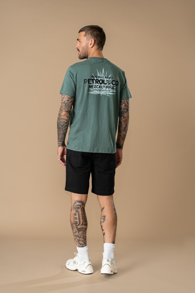 Men T-shirt Ss - Oud Groen