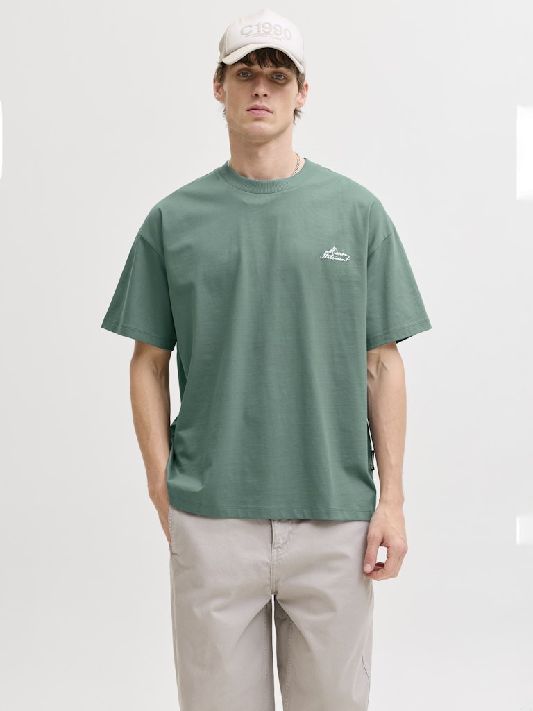 Jcodust Script Back Tee Ss Crew Neck - Oud Groen