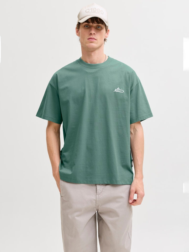 Jcodust Script Back Tee Ss Crew Neck - Oud Groen