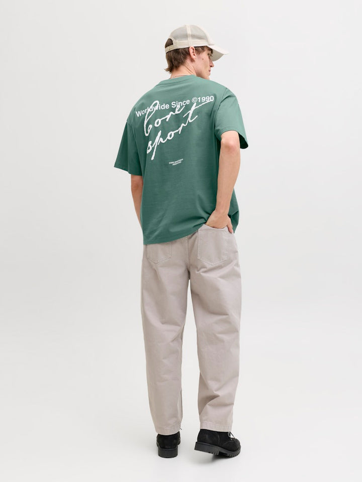 Jcodust Script Back Tee Ss Crew Neck - Oud Groen
