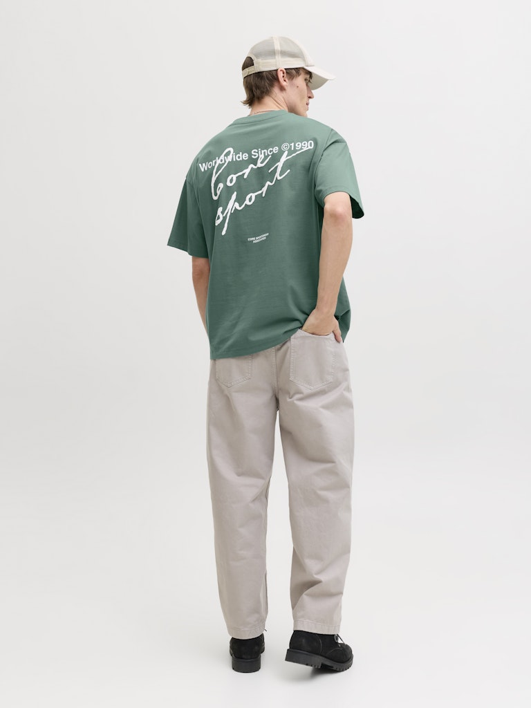 Jcodust Script Back Tee Ss Crew Neck - Oud Groen