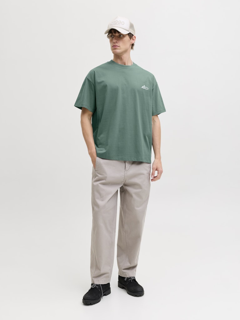 Jcodust Script Back Tee Ss Crew Neck - Oud Groen