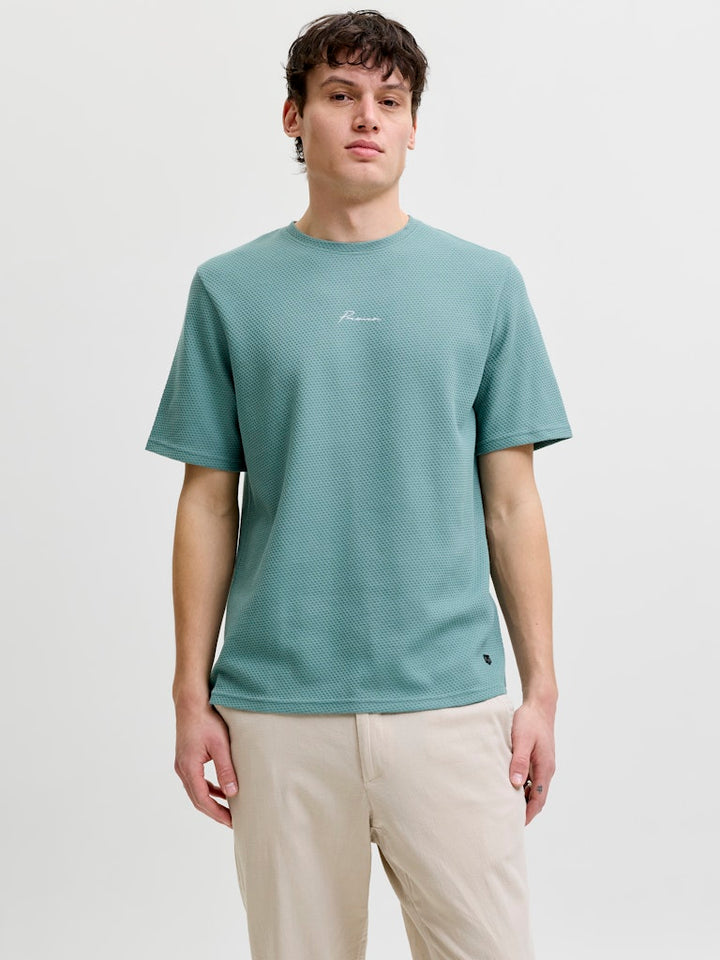 Jprblafranco Ss Tee Crew Neck Smu - Esmerald