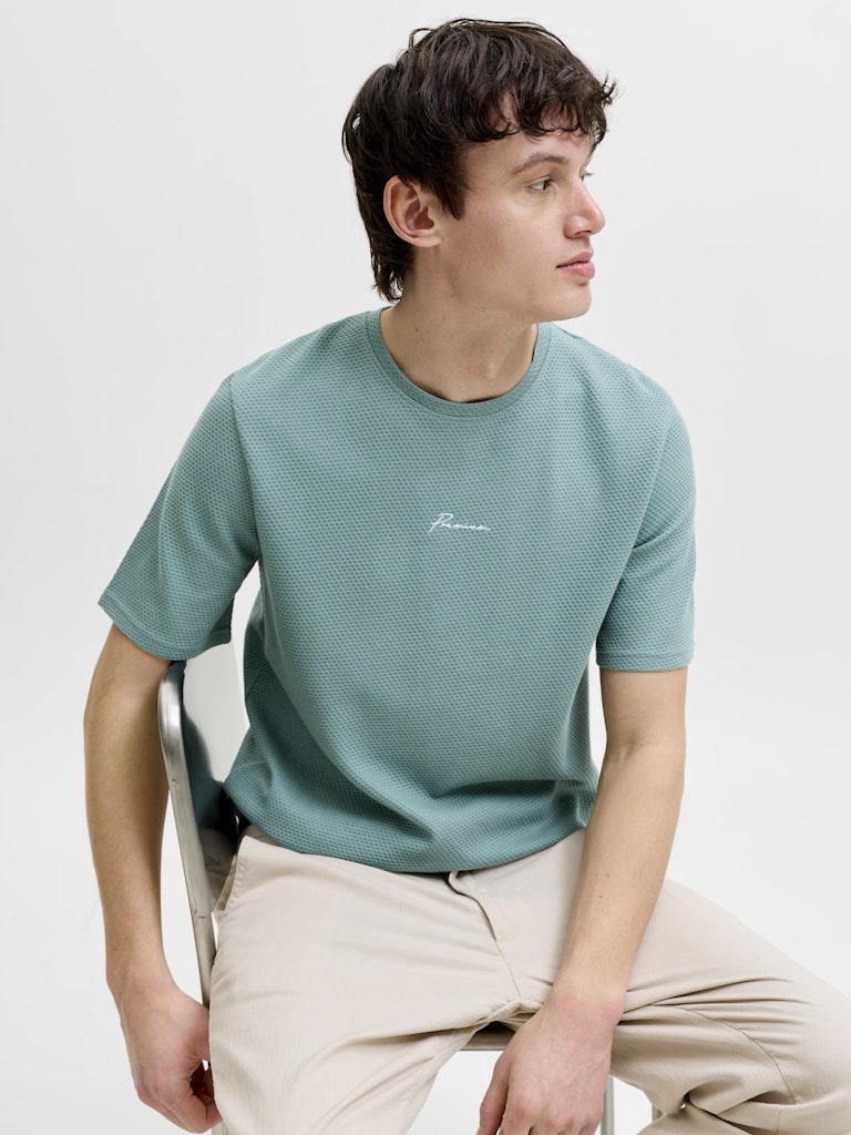 Jprblafranco Ss Tee Crew Neck Smu - Esmerald
