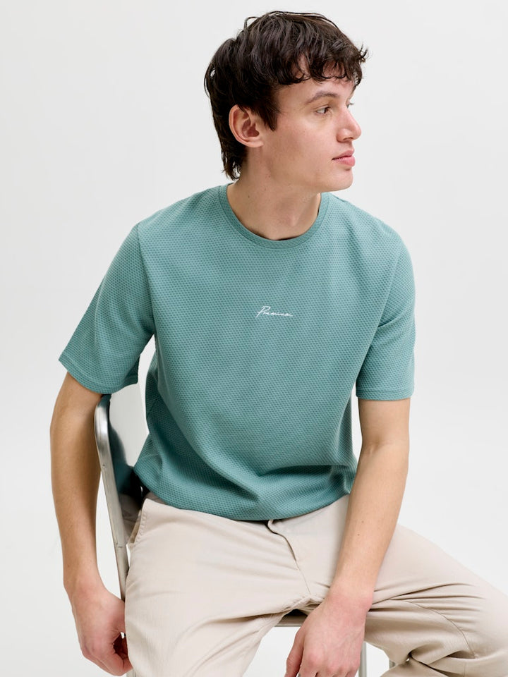 Jprblafranco Ss Tee Crew Neck Smu - Esmerald