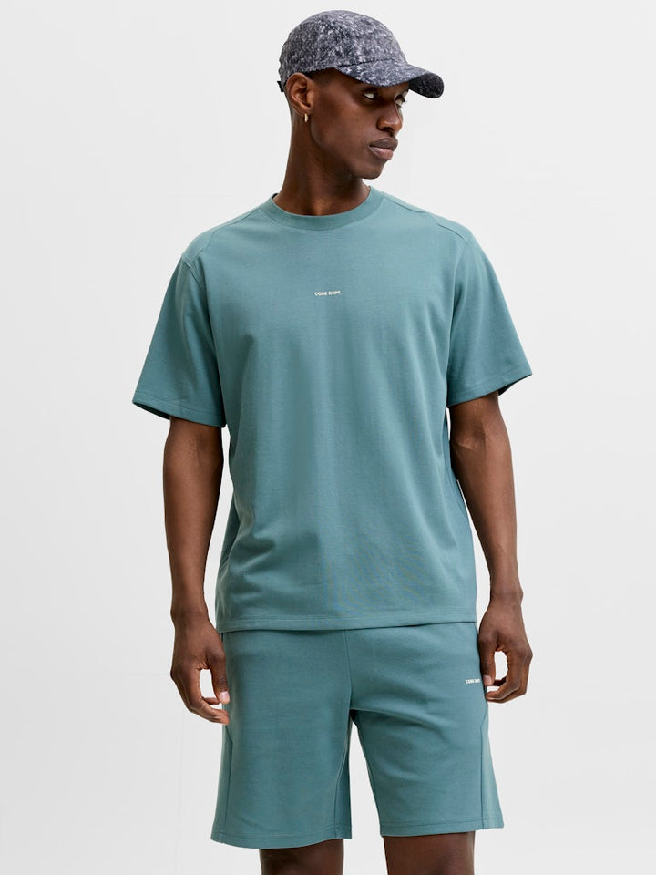 Jcospongytee Ss Crew Neck Smu - Esmerald
